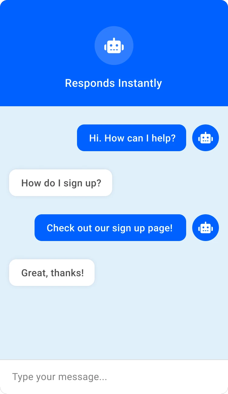 Chatbot conversation screenshot