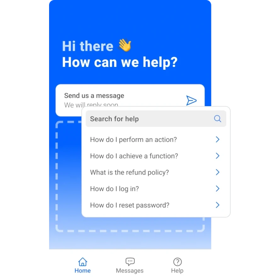 Screenshot showing custom Messenger design